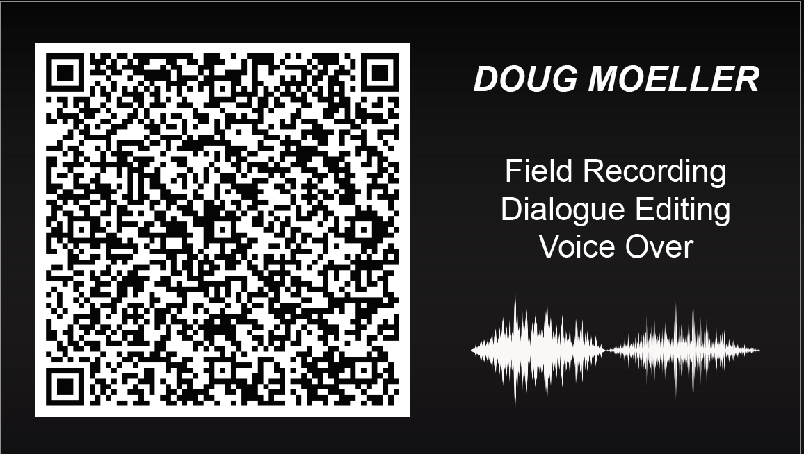 Back of Moeller Productions business card.